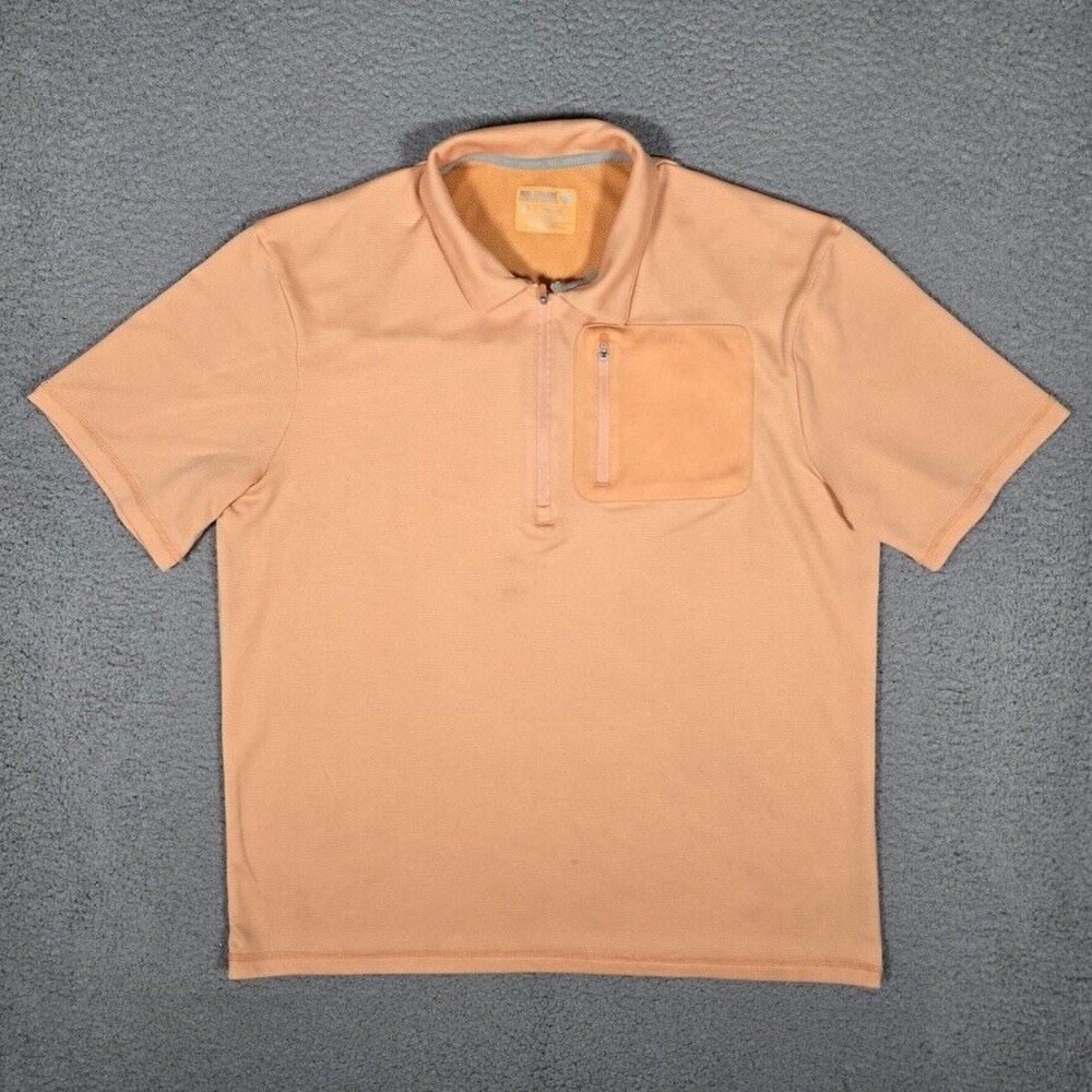 Reel Legends Shirt Mens Medium‎ Orange Freeline Polo Casual Preppy Pocket Logo